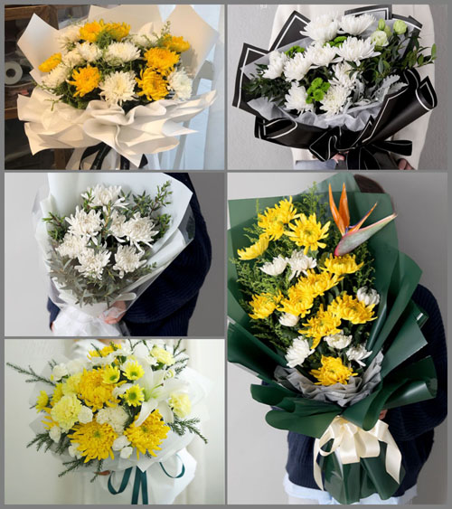 江苏泰州姜堰区张甸镇花彭村白事花束代送